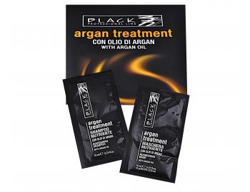 Šampón a maska pre poškodené vlasy Black Argan Treatment - 2 x10 ml