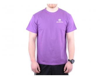 Triko s krtkym rukvom - pnske, fialov XXL