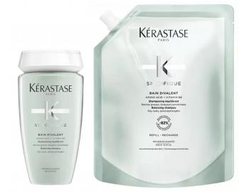 Upokojuj�ci �amp�n pre mastn� korienky a scitliven� d�ky K�rastase Specifique Divalent - 250 ml + n�hradn� n�pl� 500 ml