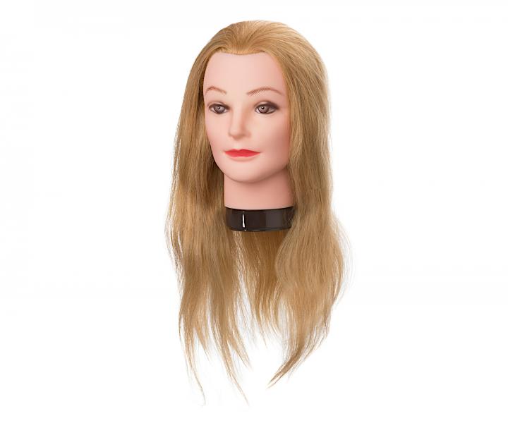 Cvin hlava s prrodnmi vlasmi Eurostil Profesional - svetl blond, 45-50 cm