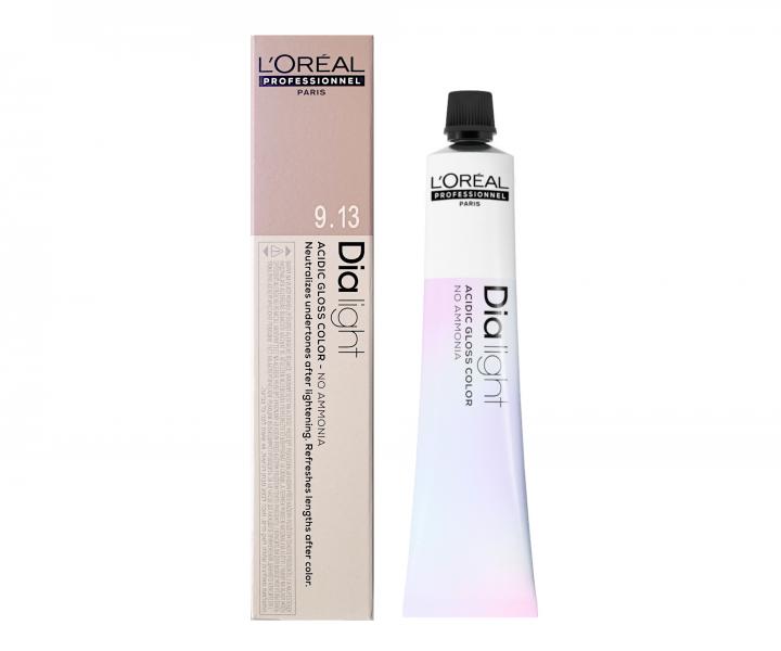Preliv na vlasy Loral Dialight 50 ml - odtie 9.13 blond vemi svetl popolav zlat
