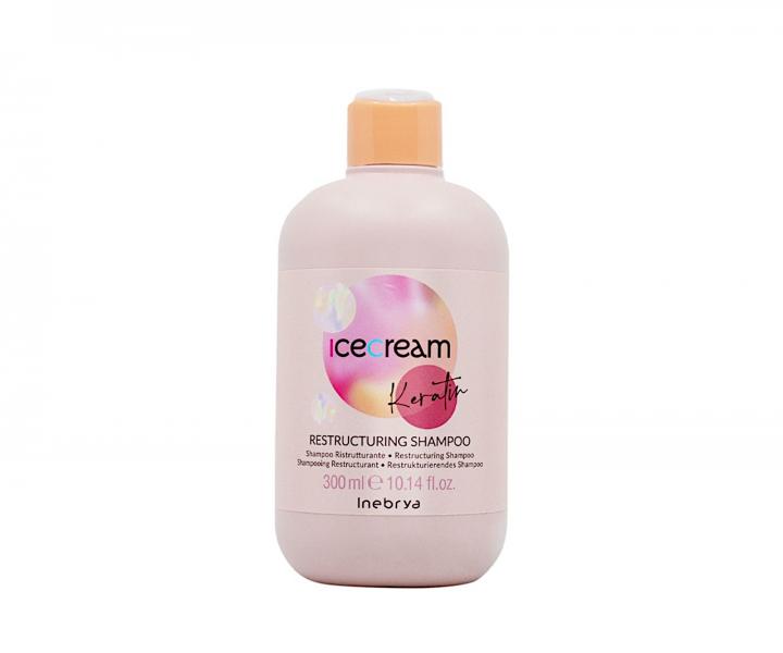 ampn s keratnom pre pokoden vlasy Inebrya Ice Cream Keratin Restructuring Shampoo - 300 ml
