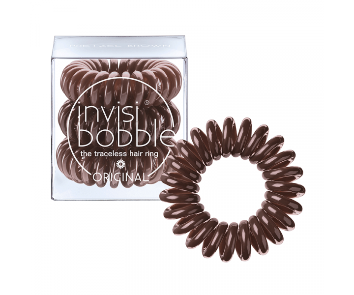 �pir�lov� gumi�ka do vlasov Invisibobble Brown - tmavo hned�