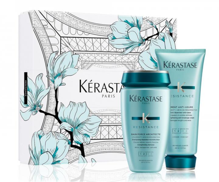 Dar�ekov� sada pre oslaben� a po�koden� vlasy K�rastase Resistance Force Architecte Spring Box