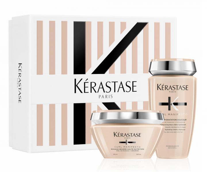 Dar�ekov� sada na hydrat�ciu vlnit�ch a ku�erav�ch vlasov K�rastase Curl Manifesto Masque Spring Box