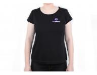 Triko s krtkym rukvom, okrhly vstrih - dmske, ierne XL