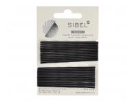 Vlnit sponka Sibel Wavy - 7 cm, ierna - 24 ks