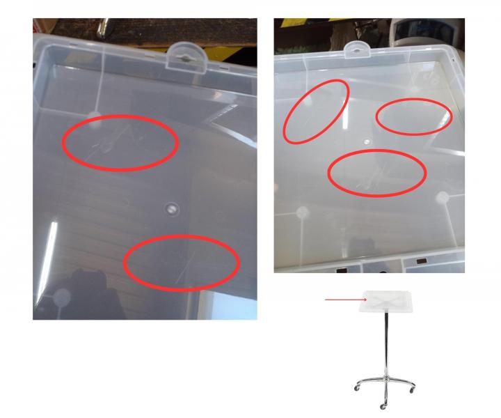 Kadern�cky odkladac� stol�k Sibel Escort - biely, �tvorcov� - II. akos�, po�kriaban� pracovn� plocha, bez origin�lneho obalu