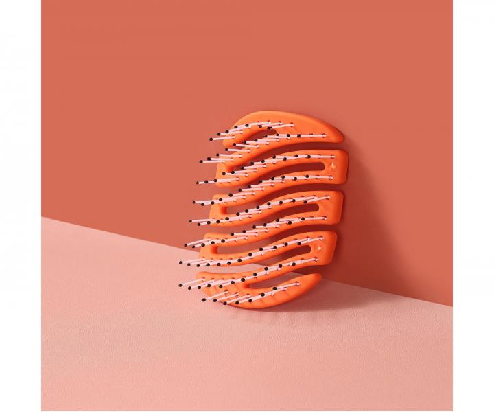 Kefa na vlasy nylonov�mi �tetinami Sister Young Mila Pocket Hair Brush - oran�ov�