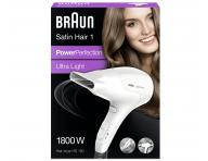 Cestovný fén na vlasy Braun Satin Hair 1 HD 180 - 1800W, biely