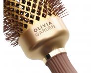 Okrhla fkacia kefa na vlasy Olivia Garden Expert Blowout Shine Gold & Brown - 33 mm