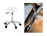 Taburet na kolieskach Weelko FAST - biely - II. akos, odrenina podstavca