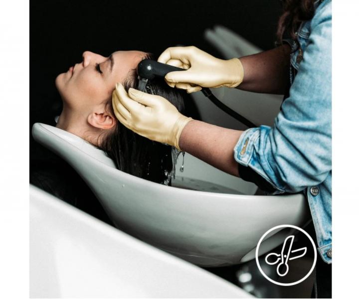 Nitrilov rukavice Espeon Nitril Sparkle - 100 ks, perleov zlat, vekos S