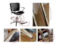 Kaderncke kreslo Eurostil Professional - ierne - II. akos, krabance a hrdza, pokren koenka