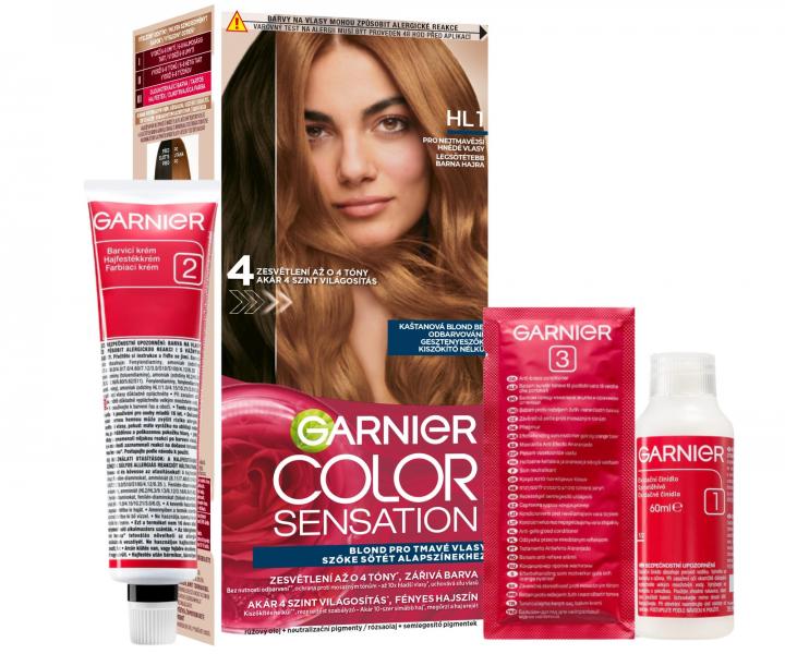 Permanentn zosvetujca farba na vlasy Garnier Color Sensation - HL1 gatanov blond