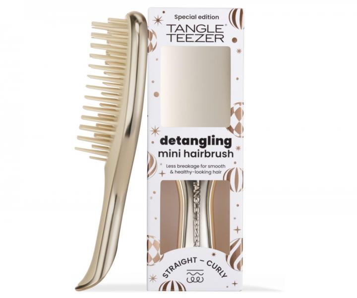 Cestovn� kefa na roz�es�vanie vlasov Tangle Teezer Ultimate Detangler Mini Chrome Champagne Gold - metalick� zlat�