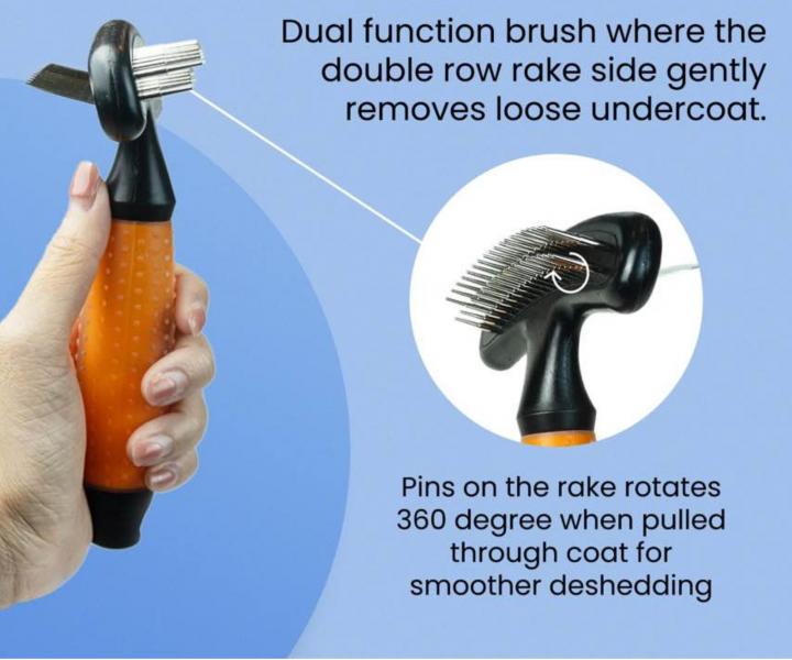 Obojstrann� vy�es�vac� hrebe� na zvieraciu srs� Wahl Professional Double Row Rake 58443 - oran�ov�