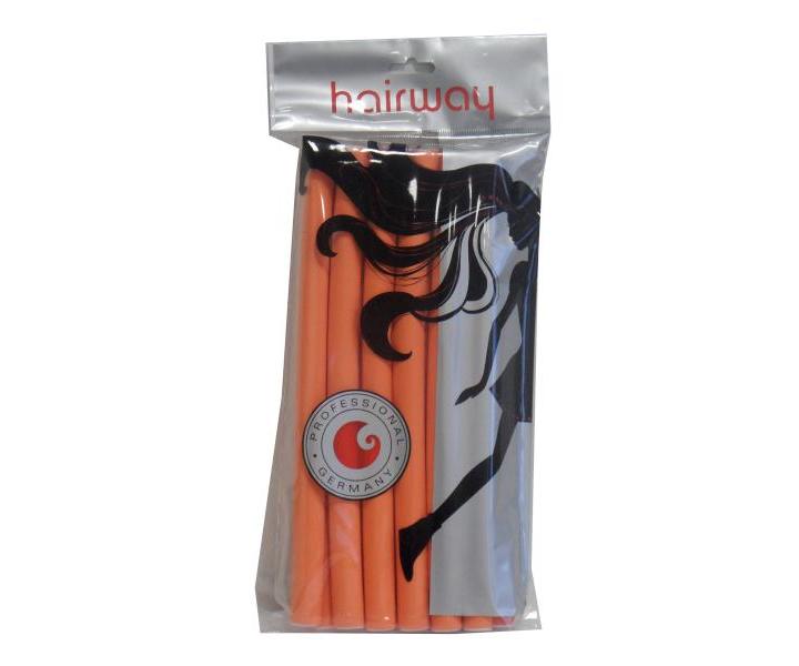 Ohybn natky na vlasy Hairway Flex - pr. 17 mm, oranov - 12 ks