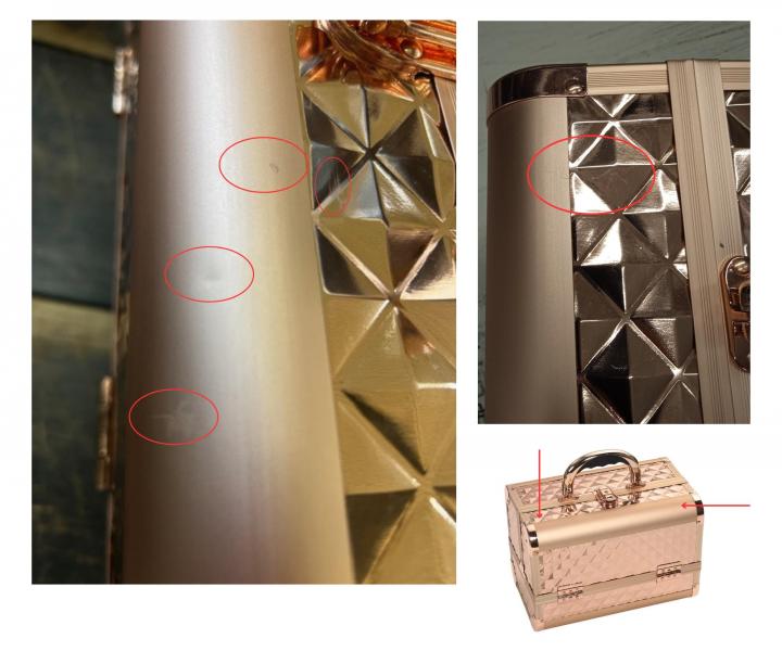 Profesionlny kozmetick kufor Sibel - rose gold - II. akos, povrchov chyby