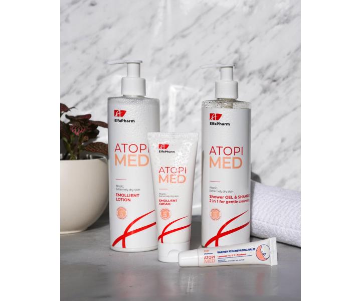 Sprchov� g�l a �amp�n pre atopick� a ve�mi such� poko�ku Elfa Pharm Atopi Med 400 ml + kr�m 75 ml zadarmo
