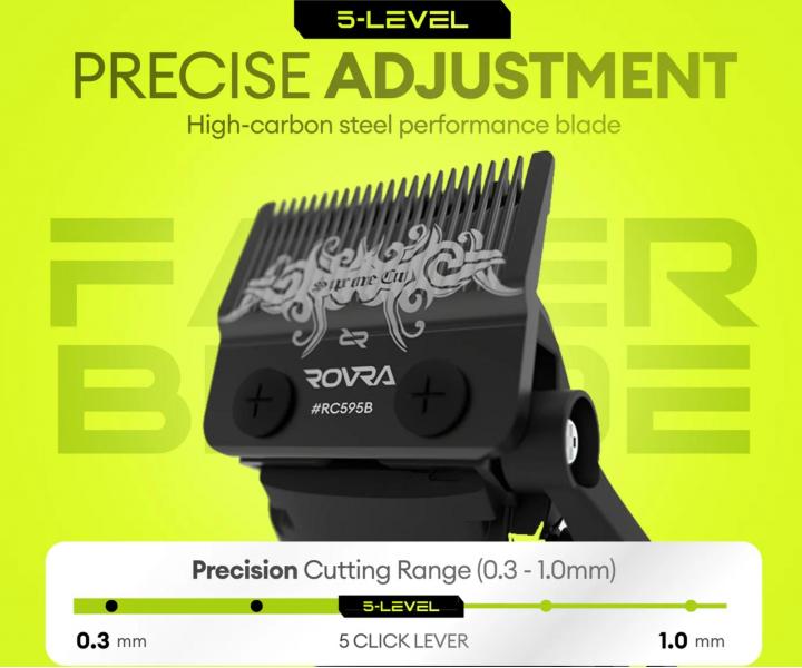 Profesion�lny strihac� stroj�ek na vlasy s vymenite�n�mi krytmi Rovra Super Cut Professional 5209 - neonovo zelen�/biela/�ierna