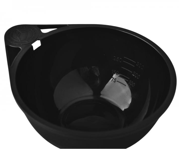 Plastov� miska s r��kou na mie�anie farieb Yellow Professional - 300 ml, �ierna