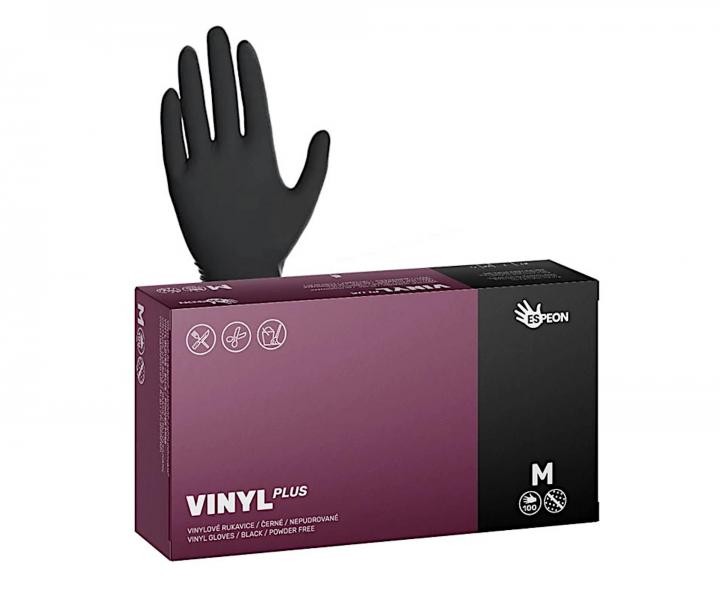 Vinylov� rukavice Espeon Vinyl Plus - 100 ks, �ierne