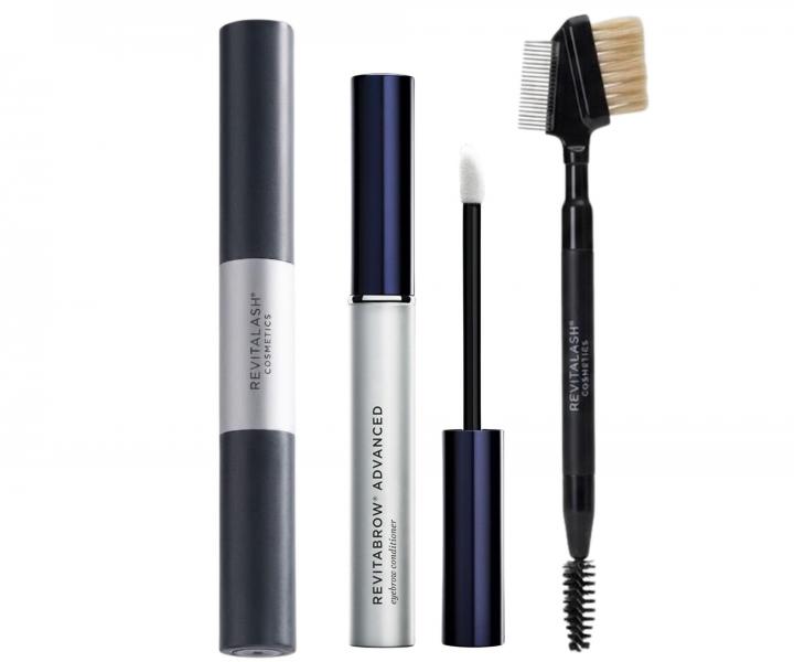 Dar�ekov� sada pre starostlivos� o obo�ie RevitaLash Flawless Brown Collection RevitaBrow Advanced + g�l a kefka na obo�ie zadar
