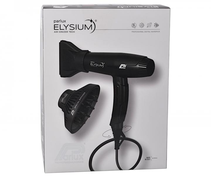 Profesionlny fn na vlasy s difuzrom Parlux Elysium Black - 2300 W, leskl ierny