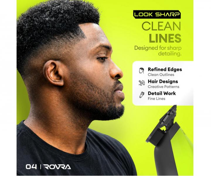 Profesion�lny kont�rovac� stroj�ek na vlasy s v�menn�mi krytmi Rovra Supercut Professional Trimmer RT-89 - zelen�/biely/�ierny