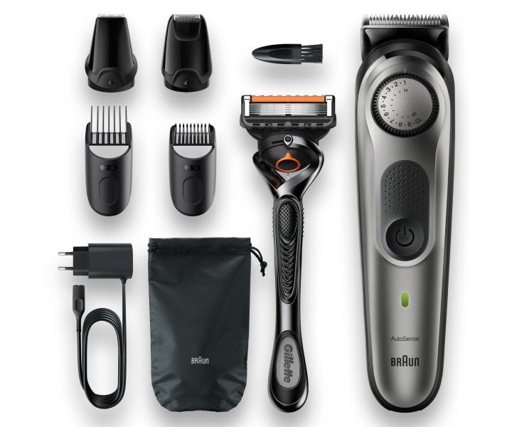 P�nsky zastrih�va� vlasov a f�zov Braun BeardTrimmer 7 BT7320 + zadarmo holiaci stroj�ek Gillette