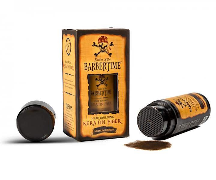 Pder na zakrytie redncich vlasov Pirates of the Barbertime Hair Building Keratin Fiber - 21 g