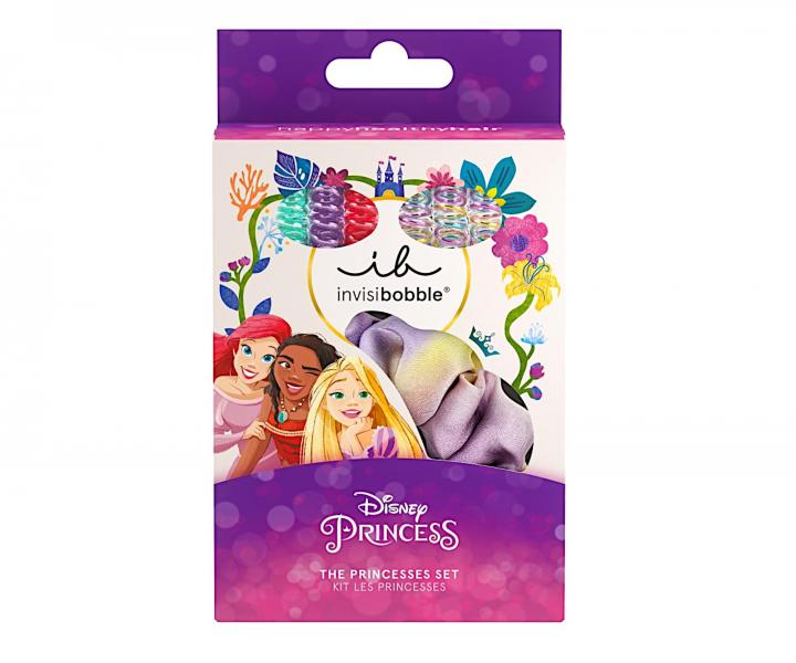 Detsk sada farebnch ozdobnch pirlovch gumiiek Invisibobble Disney The Princesses Set