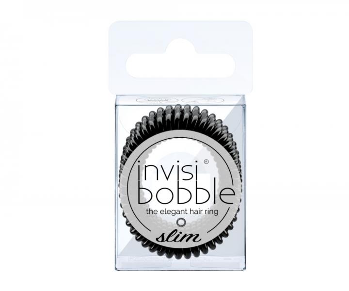 Tenk� �pir�lov� gumi�ka do vlasov Invisibobble Slim True Black - �ierna, 3 ks