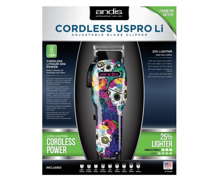 Profesionlny strihac strojek Andis Cordless USPro Li Sugar Skull 73090