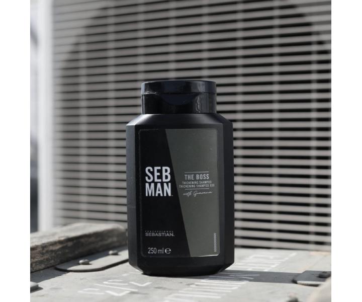 ampn na hustotu a objem vlasov Sebastian Professional Seb Man The Boss Shampoo - 250 ml