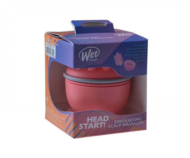 Mas�na exfolia�n� kefa na poko�ku hlavy Wet Brush Head Start Coral - koralov�