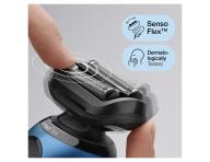 Plan�etov� holiaci stroj�ek s nab�jacou a �istiacou stanicou Braun Series 6 61-B7500cc - modr�