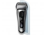 Planetov holiaci strojek s nabjacou a istiacou stanicou Braun Series 8 8467cc - strieborn