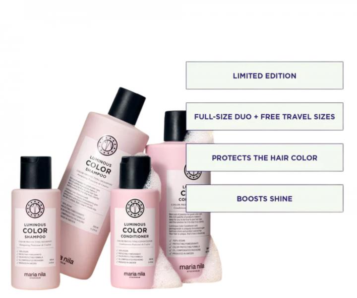 Dar�ekov� sada na rozjasnenie farben�ch vlasov Maria Nila Luminous Colour Beauty Bag + kozmetick� ta�ka zdarma