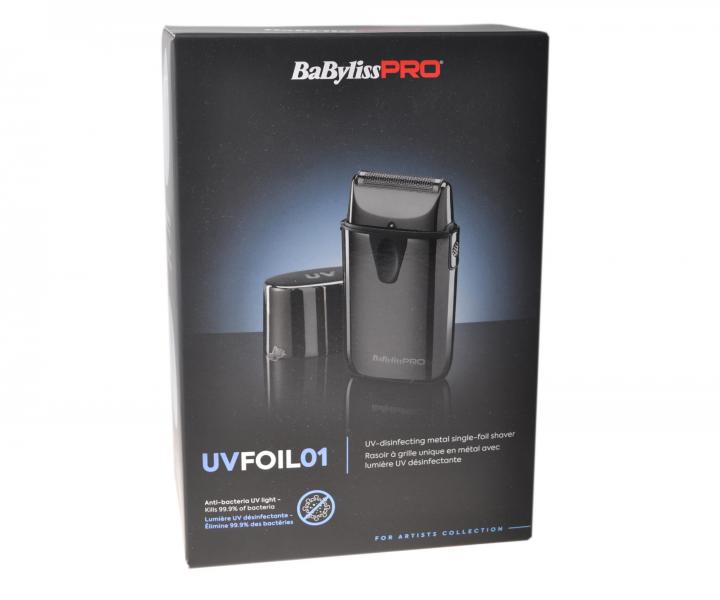Profesionlny planetov strojek s UV svetlom BaByliss Pro UVFOIL01 - ierny