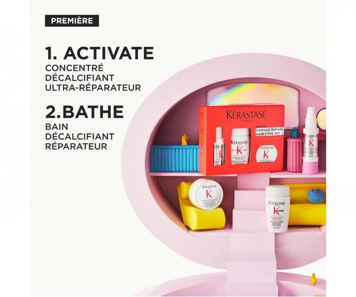 Dar�ekov� sada pre obnovu a odv�pnenie po�koden�ch vlasov K�rastase Premi�re Damage Repair Hair Care Duo