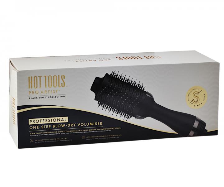 Ovlna teplovzduna kefa na vlasy Hot Tools Black Gold Volumiser - rozbalen