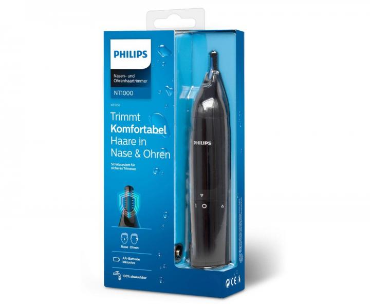 Zastrihva chpkov v nose a uiach Philips NT1650/16 - ierny