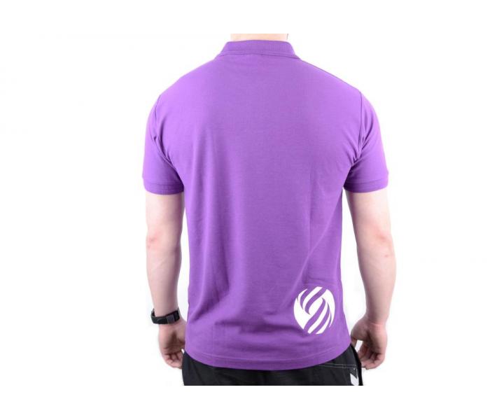 Polokoea s krtkym rukvom, s golierikom - pnska, fialov L