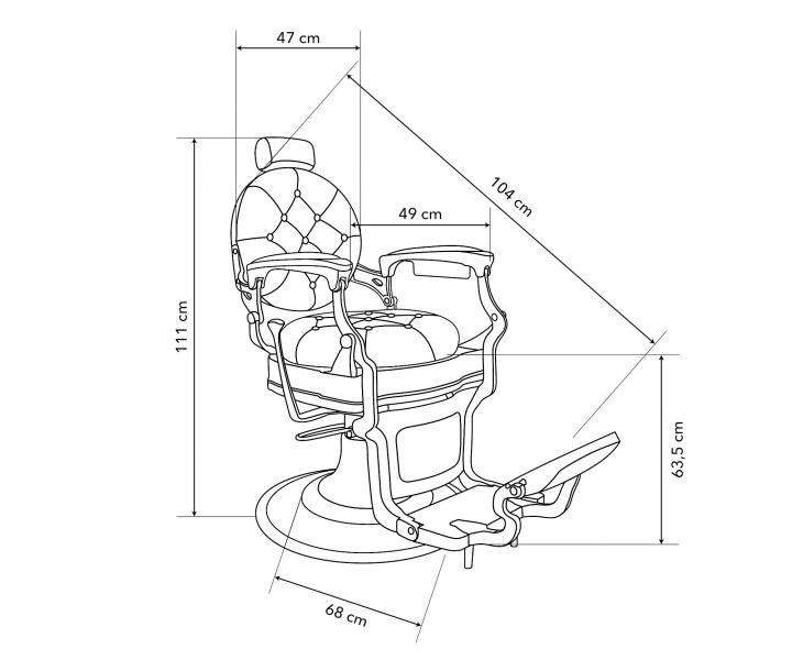 Kaderncke barber kreslo Sibel Barburys Malone - hned