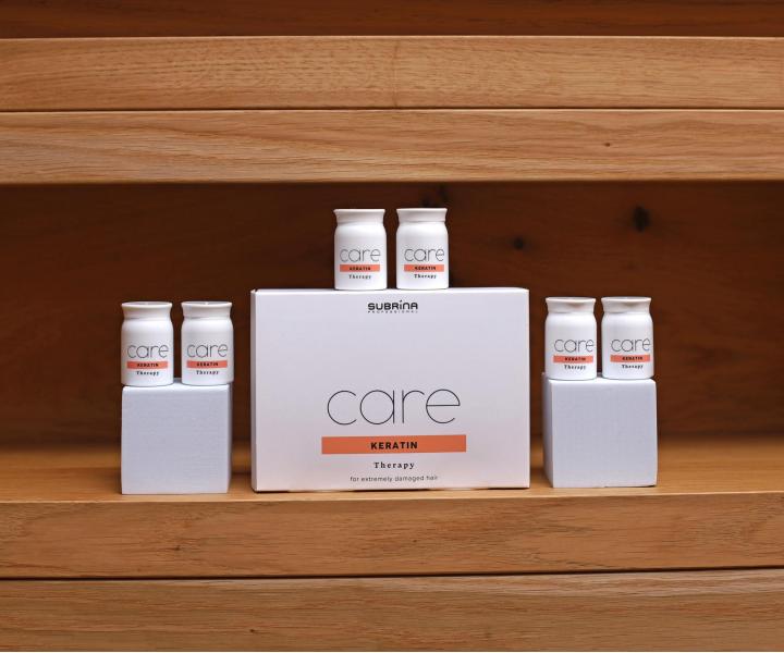 Ampulky pre extrmne pokoden vlasy Subrina Professional Care Keratn Therapy - 6 x 10 ml