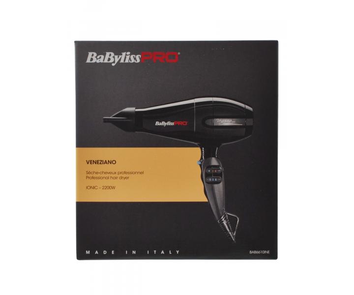 Profesionlny fn BaByliss Pro Veneziano Ionic - 2200 W, ierny