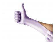 Nitrilov rukavice Espeon Nitril Sparkle - 100 ks, perleov fialov, vekos S