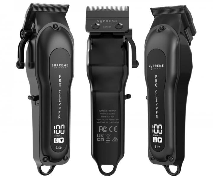 Profesion�lny strihac� stroj�ek Supreme Trimmer Pro Clipper Lite STC5000 - �ierny